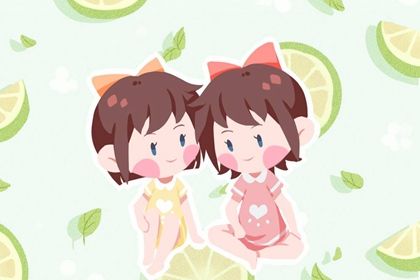 虎年双胞胎女孩名字一对柔美的女宝宝取名